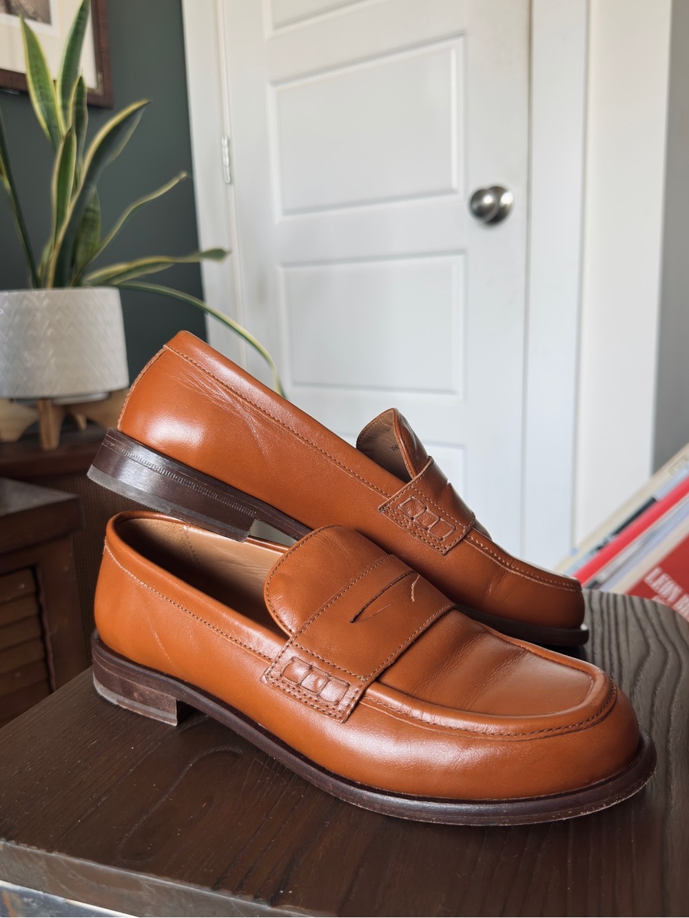 Thursday Dress Penny Leather Loafers Handmade in Portugal, Women’s 9
